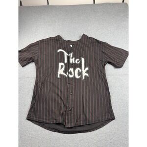 Vintage 90s WWF WWE The Rock The Great 1  Pinstripe Baseball Jersey Mens 52 XL